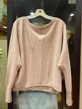 BCBGMaxAzria Neutral Beige Crewneck Sweater wool/ cashmere